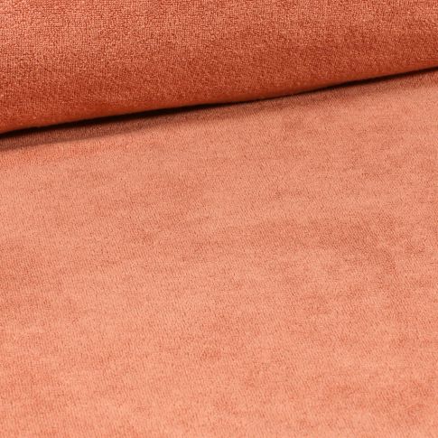 Tissu Jersey Velours Eponge Lua uni Cassonade