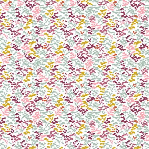 Tissu Popeline de Coton Finck sur fond Blanc