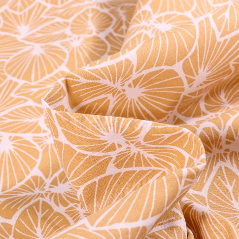 Tissu Coton imprimé Arty Folxa sur fond Blanc