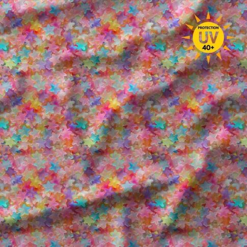 Tissu Lycra maillot de bain  anti UV Gummystar sur fond Rose