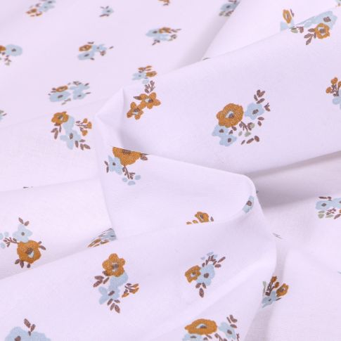 Tissu Coton imprimé Hope sur fond Blanc