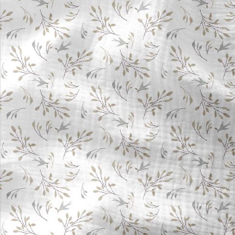Tissu Double gaze Ikano sur fond Blanc