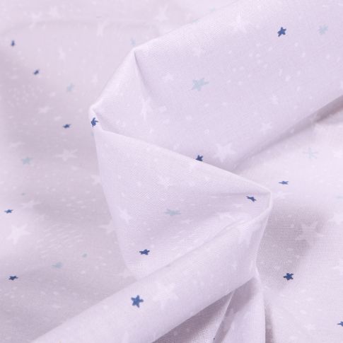 Tissu Coton imprimé Arty Ishea sur fond Gris clair