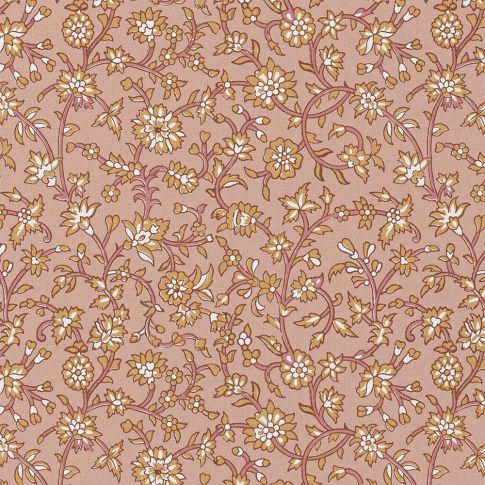 Tissu Coton imprimé Arty Jhansi floral sur fond Rose