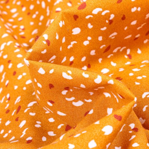 Tissu Viscose Arty Jikeo sur fond Jaune