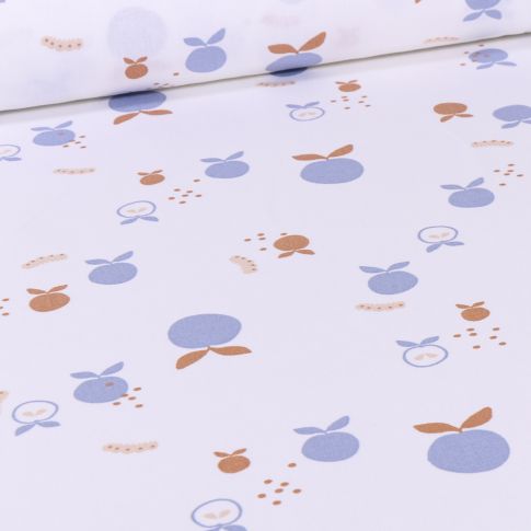 Tissu Coton imprimé Arty Jogala sur fond Blanc