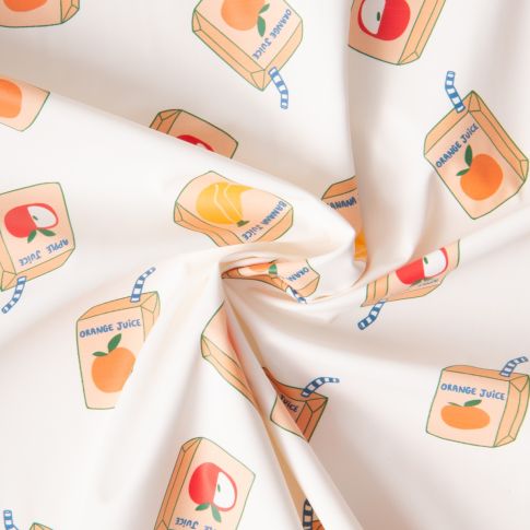 Tissu Imperméable imprimé Juicy sur fond Ecru