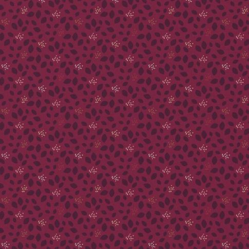 Tissu Viscose imprimé Kiboz framboise sur fond Pourpre