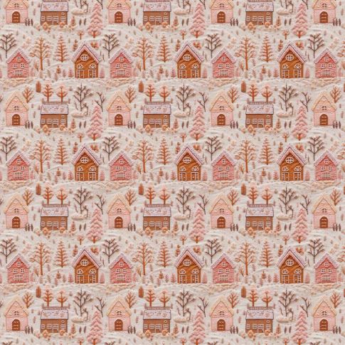 Tissu Coton imprimé Digital Arty Leckerlis Noël sur fond Ecru