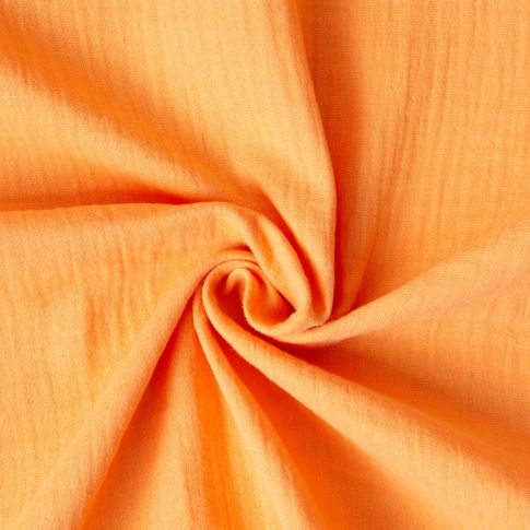 Tissu Double gaze Manguva uni Abricot