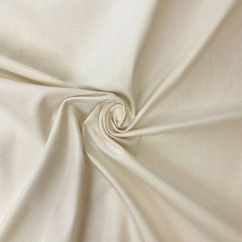 Tissu Velours milleraies uni Ecru