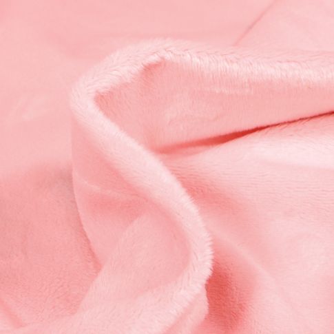 Tissu Minky Ultra doux Ras Rose poudré
