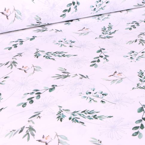 Tissu Coton imprimé Digital Arty Ombia sur fond Blanc