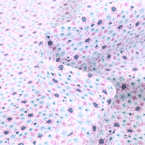 Tissu Coton imprimé Arty Pio sur fond Blanc