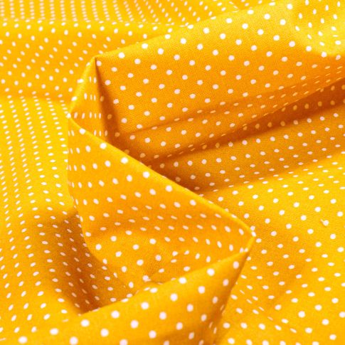 Tissu Coton imprimé Arty Piselli sur fond Jaune