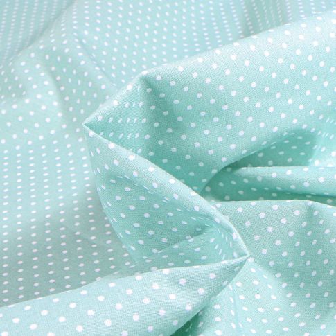Tissu Coton imprimé Arty Piselli sur fond Vert menthe
