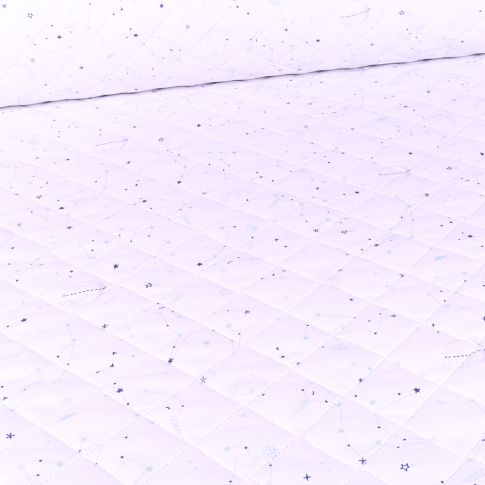 Tissu Matelassé Polcosmic sur fond Blanc