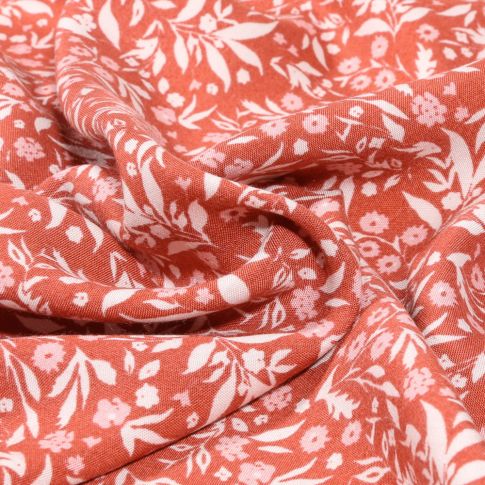 Tissu Viscose Arty Pukka sur fond Fauve