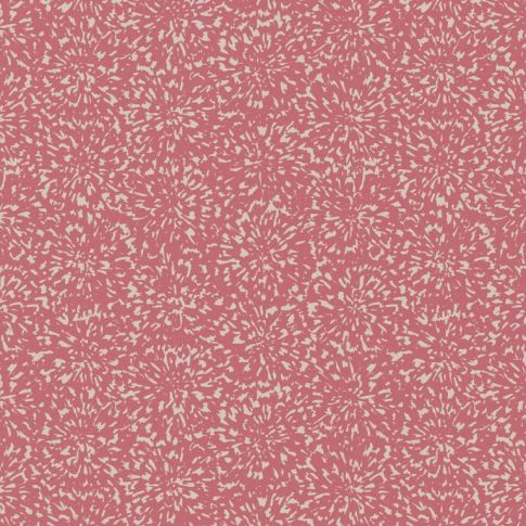 Tissu Popeline de Coton Raldami sur fond Bois de rose