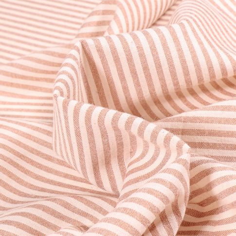 Tissu Viscose de coton Ruth sur fond Cappuccino