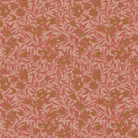 Tissu Viscose imprimé Shaol floride sur fond Rose nude