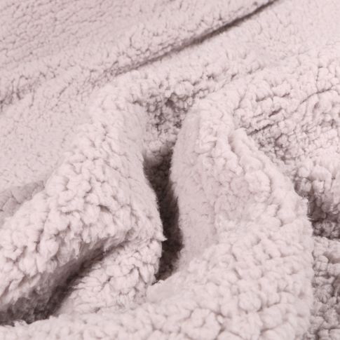 Tissu Fausse fourrure Sherpa Gris clair