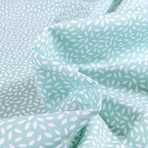 Tissu Coton imprimé Arty Stili sur fond Vert menthe