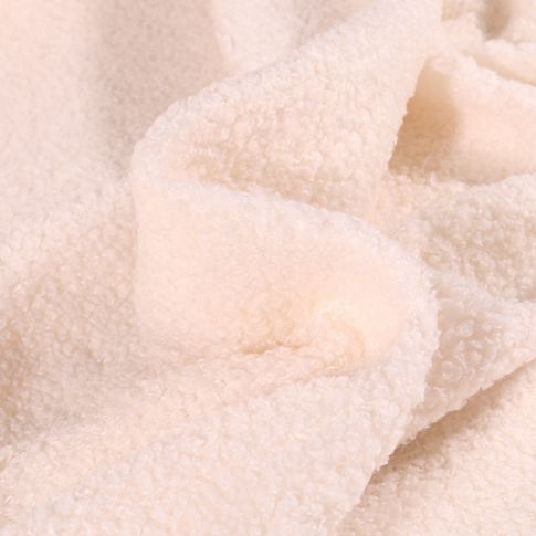 Tissu Fausse fourrure Teddy Bouclettes Camille Ecru