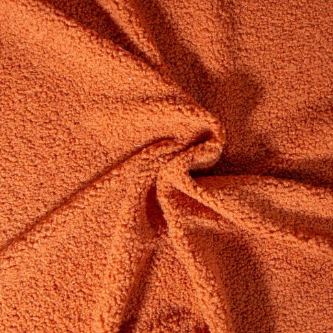 Tissu Fausse fourrure Teddy Bouclettes Camille Orange
