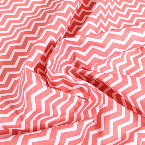 Tissu Coton imprimé Chevrons Arty Corail