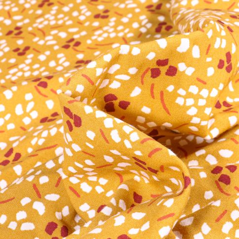 Tissu Viscose Thraun sur fond Jaune