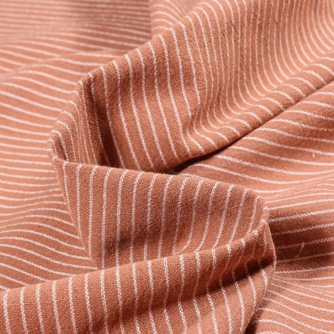 Tissu Coton lavé Rym sur fond Camel