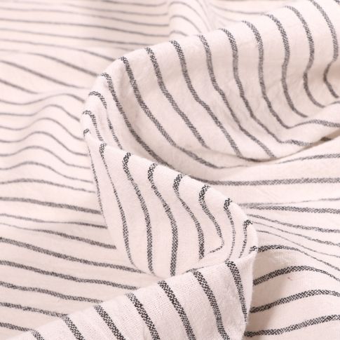 Tissu Coton lavé Rina sur fond Blanc cassé