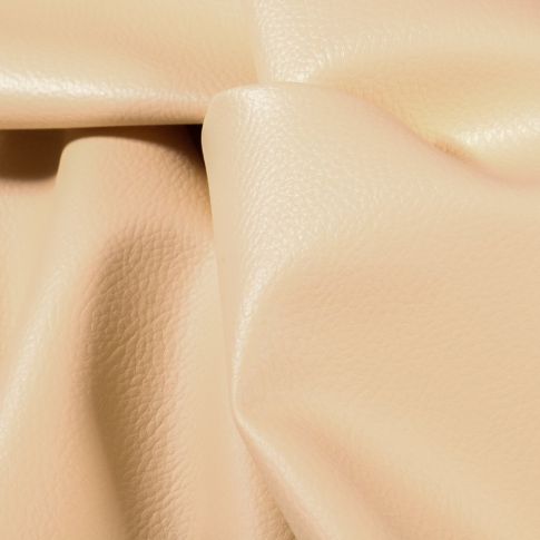Coupon Simili cuir d'ameublement uni Ecru - 50 x 70 cm
