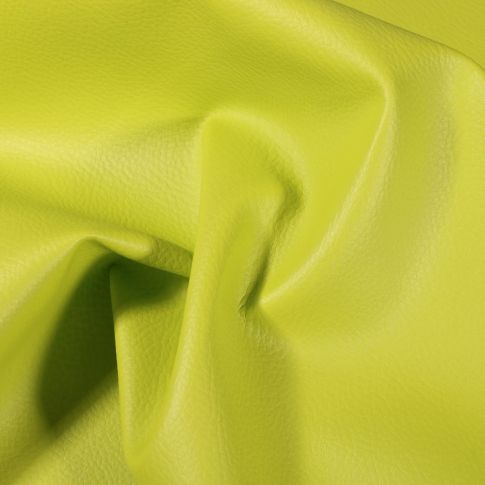 Coupon Simili cuir d'ameublement uni Vert anis - 50 x 70 cm