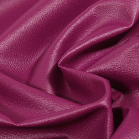 Coupon Simili cuir d'ameublement uni Pourpre - 50 x 70 cm