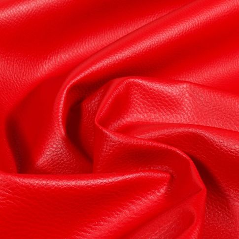 Coupon Simili cuir d'ameublement uni Rouge - 50 x 70 cm