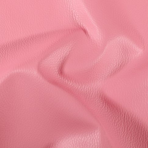 Coupon Simili cuir d'ameublement uni Rose bonbon - 50 x 70 cm