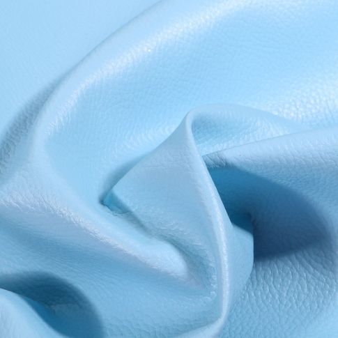 Coupon Simili cuir d'ameublement uni Bleu ciel - 50 x 70 cm