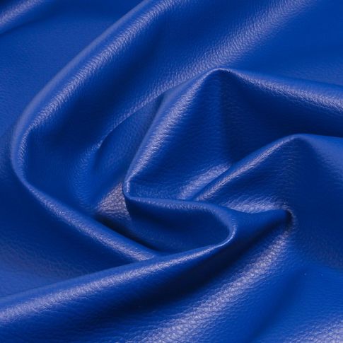 Coupon Simili cuir d'ameublement uni Bleu roi - 50 x 70 cm