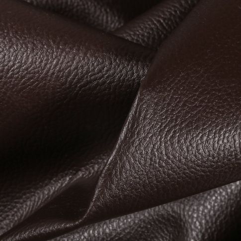 Coupon Simili cuir d'ameublement uni Marron choco - 50 x 70 cm