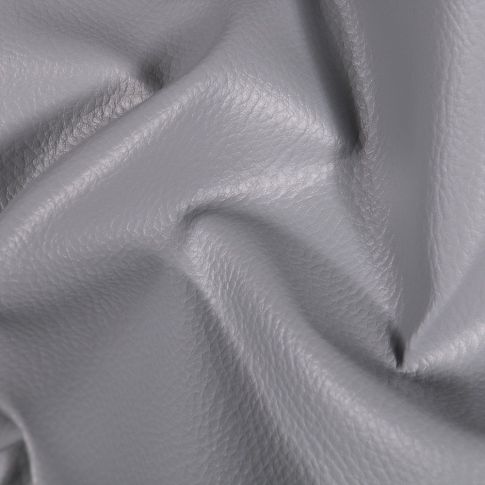 Coupon Simili cuir d'ameublement uni Gris clair - 50 x 70 cm