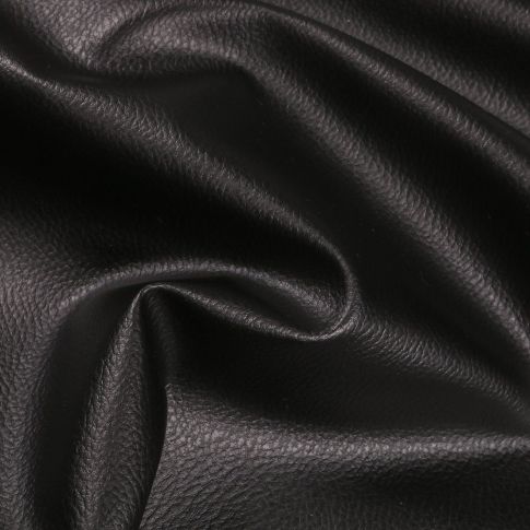 Coupon Simili cuir d'ameublement uni Noir - 50 x 70 cm