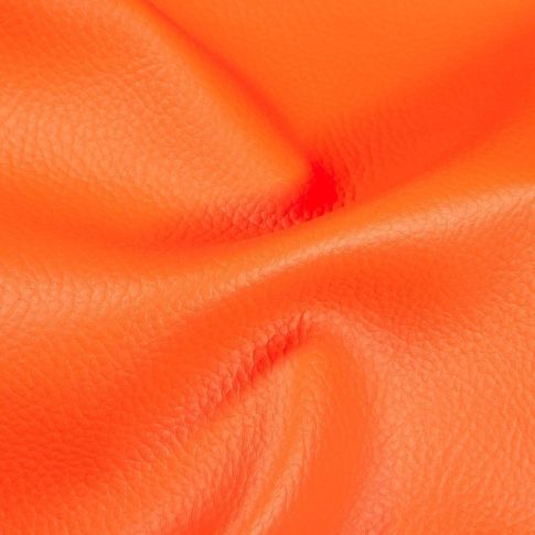 Coupon Simili cuir d'ameublement uni Orange - 50 x 70 cm