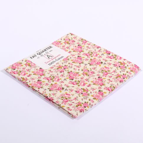 Coupon tissu Coton n°29 Rose - 45 x 55 cm