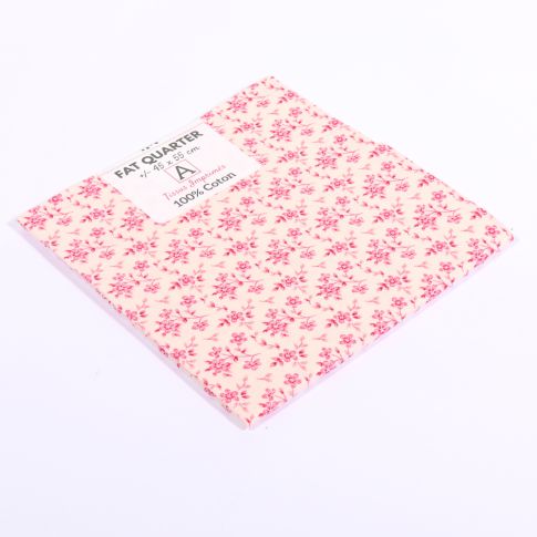 Coupon tissu Coton n°27 Rose - 45 x 55 cm