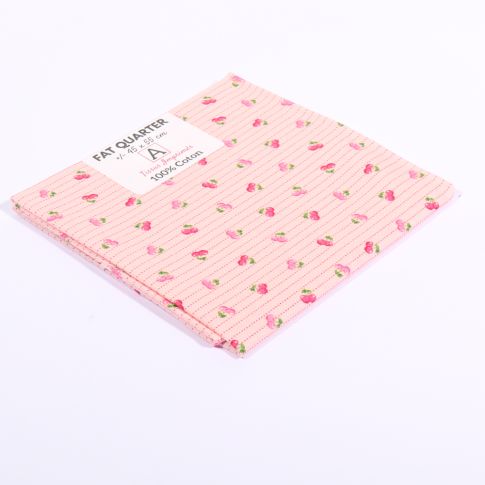 Coupon tissu Coton n°25 Rose - 45 x 55 cm