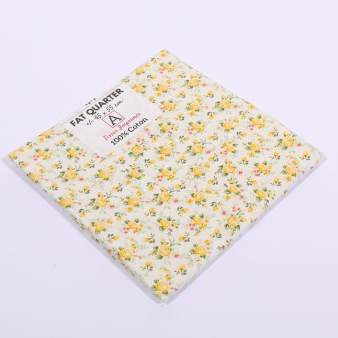 Coupon tissu Coton n°49 Jaune - 45 x 55 cm