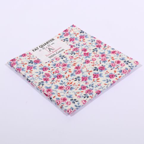 Coupon tissu Coton n°93 Rose - 45 x 55 cm