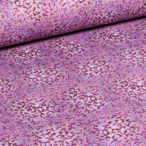 Tissu Robert Kaufman Persis Noble purple fleurs sur fond Violet